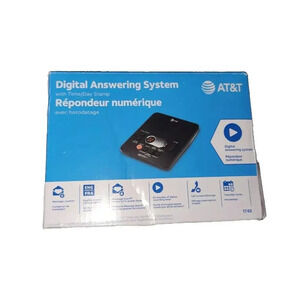 AT&T 1740 Digital Answering System - 60 Min Recording Time, Date Stamp, Black